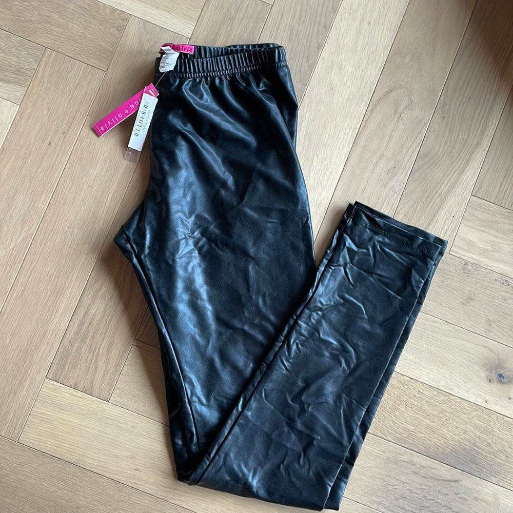 Alice + Olivia black shimmery leggings BNWT